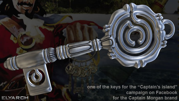 Captain Morgan/ 3D key for Captain's island Facebook campaign