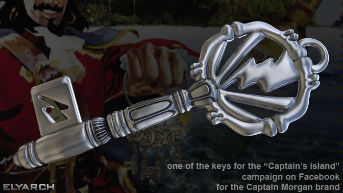 Captain Morgan/ 3D key for Captain's island Facebook campaign