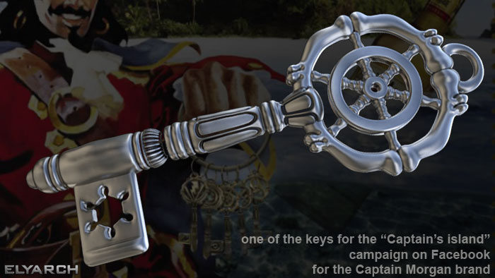 Captain Morgan/ 3D key for Captain's island Facebook campaign