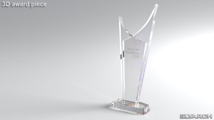 3D render of award piece