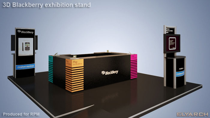 promotional stand for Blackberry