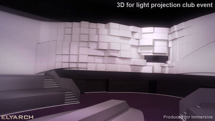 3D for light projection club event