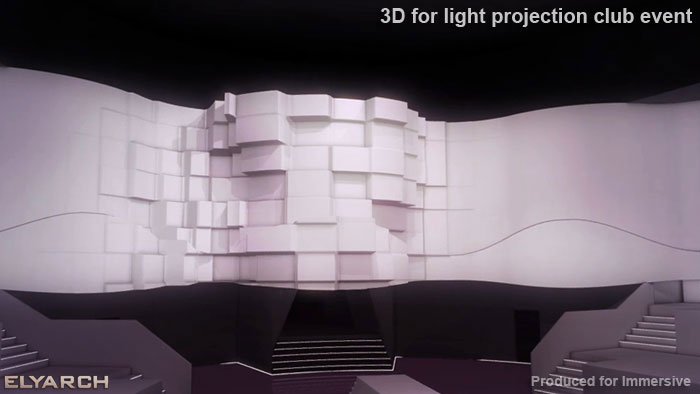3D for light projection club event